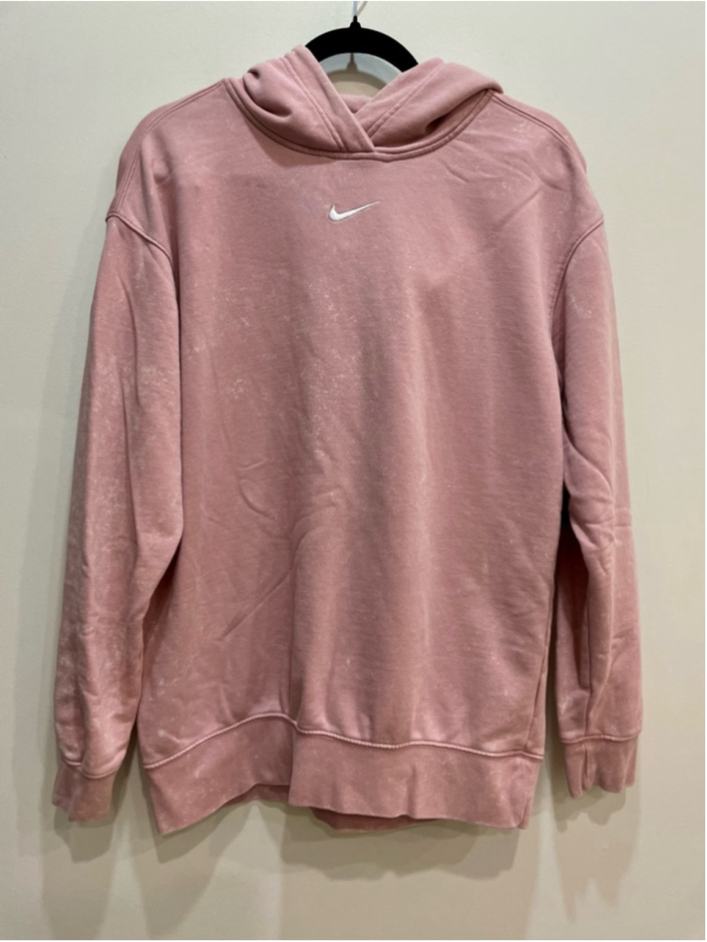 Nike Center Swoosh Hoodie XS Pink Pullover Oversized Baggy Classic Streetwear